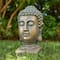 Glitzhome® 16" Faux Bronze Buddha Head Garden Statue